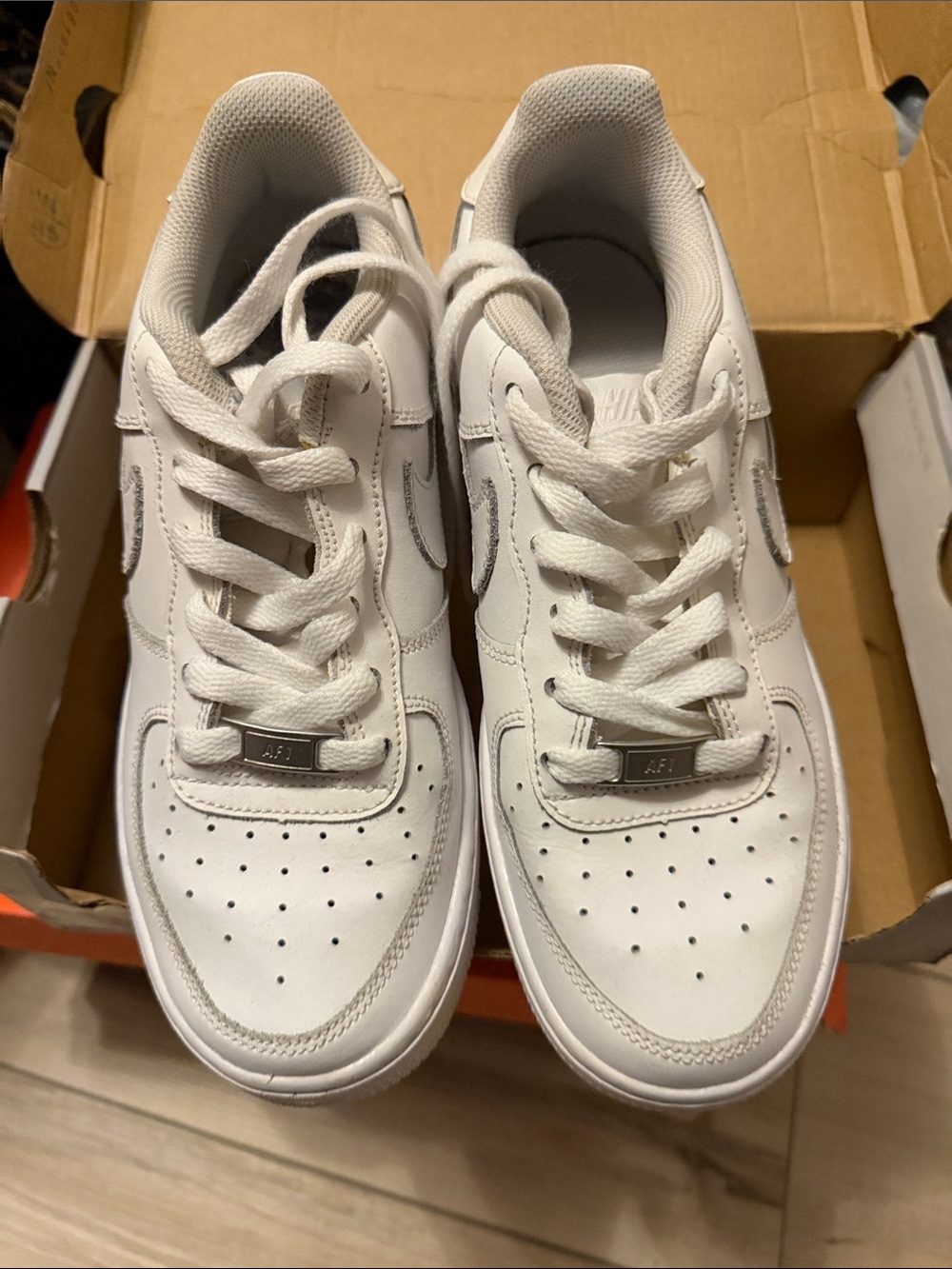 Nike White Low-Top Leather Sneakers